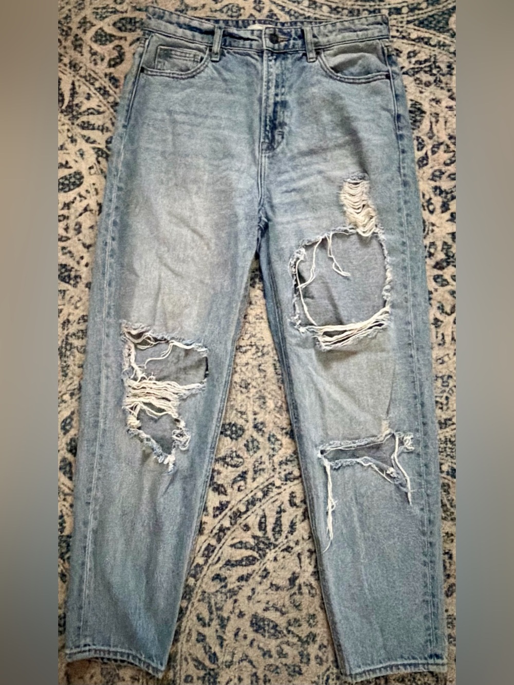 HIDDEN HD1211MT-DS Distressed Straight Leg Jeans in Blue Waist 29